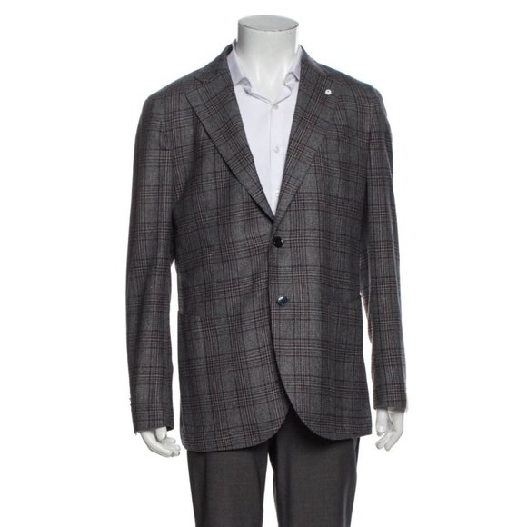 Luigi Bianchi Mantova Other - LBM 1911 Silk Plaid Blazer Jacket